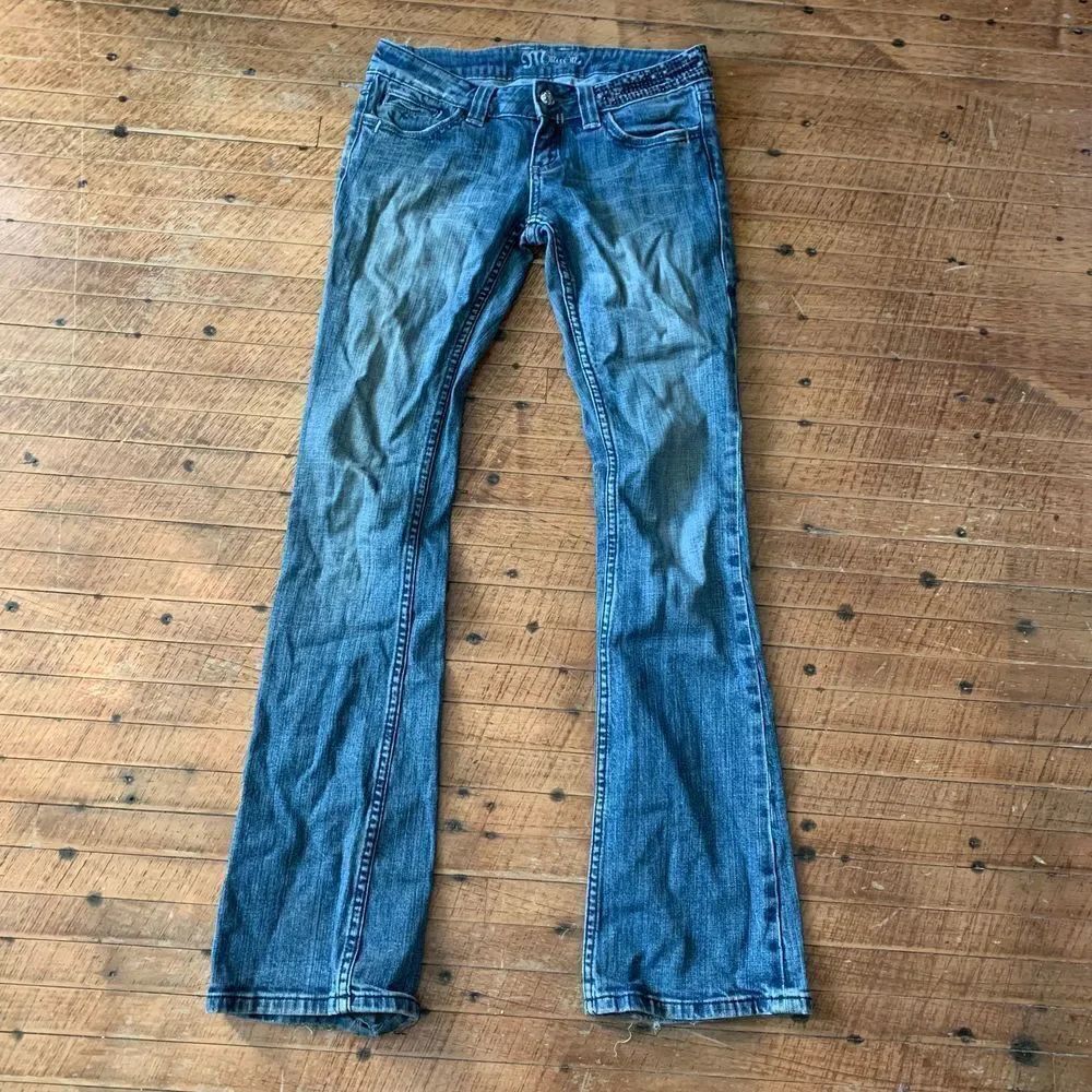 Miss Me distressed bling rhinestone size 26 western bootcut jeans